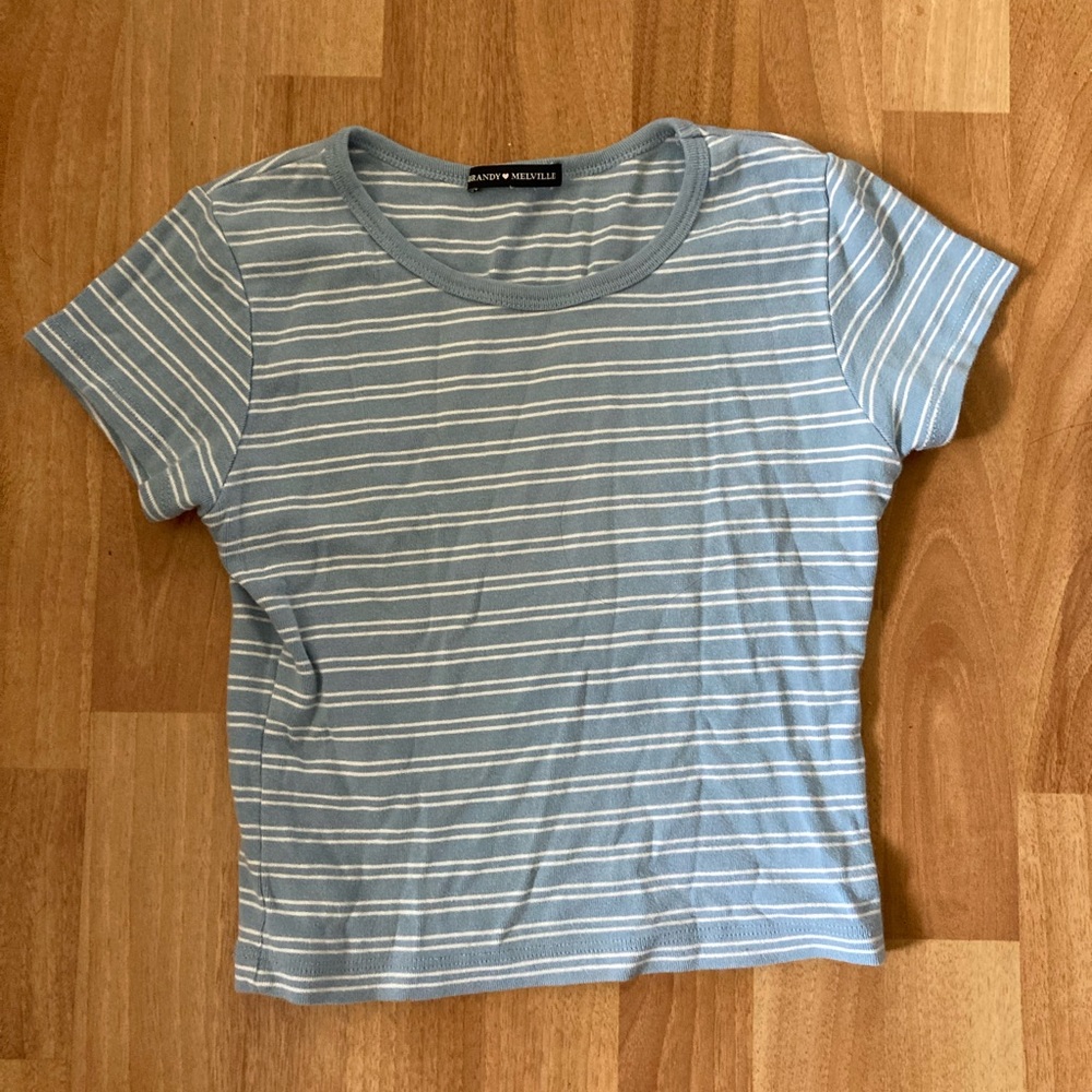 brandy baby blue baby tee